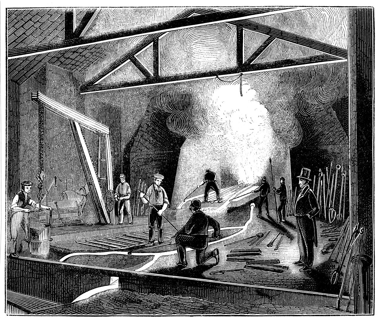 Öntöde vagy öntvényház, Butterley Ironworks, Derbyshire, 1844 alkotó: Unbekannt