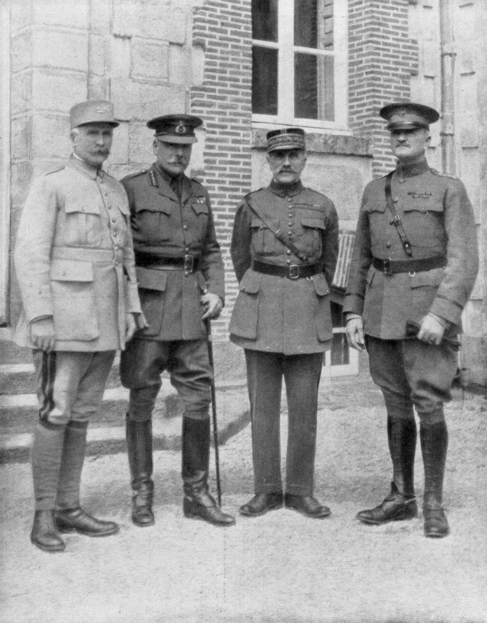 A négy szövetséges parancsnok, Chateau Bombon, Franciaország, 1918 alkotó: Unbekannt