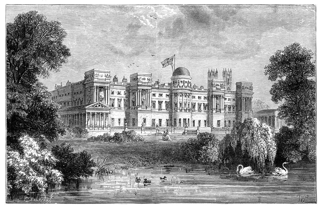 A Buckingham-palota előkertje, London, 1900 alkotó: Unbekannt