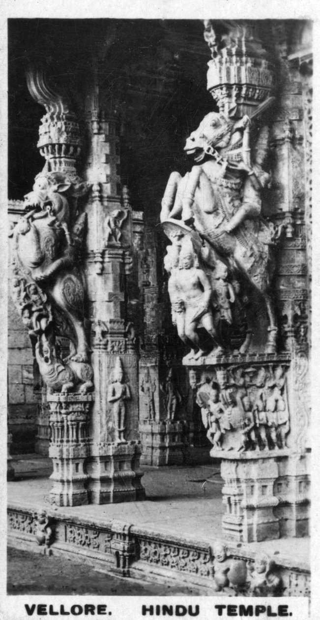 Egy hindu templom előcsarnoka, Vellore, India, 1925 alkotó: Unbekannt