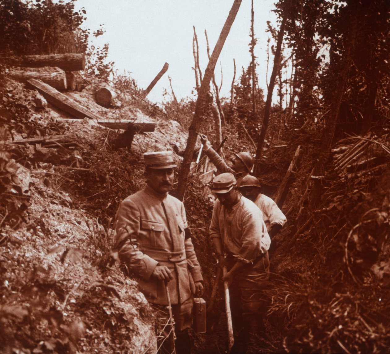 A frontvonal, Soissons, Észak-Franciaország, c1914-c1918 alkotó: Unbekannt