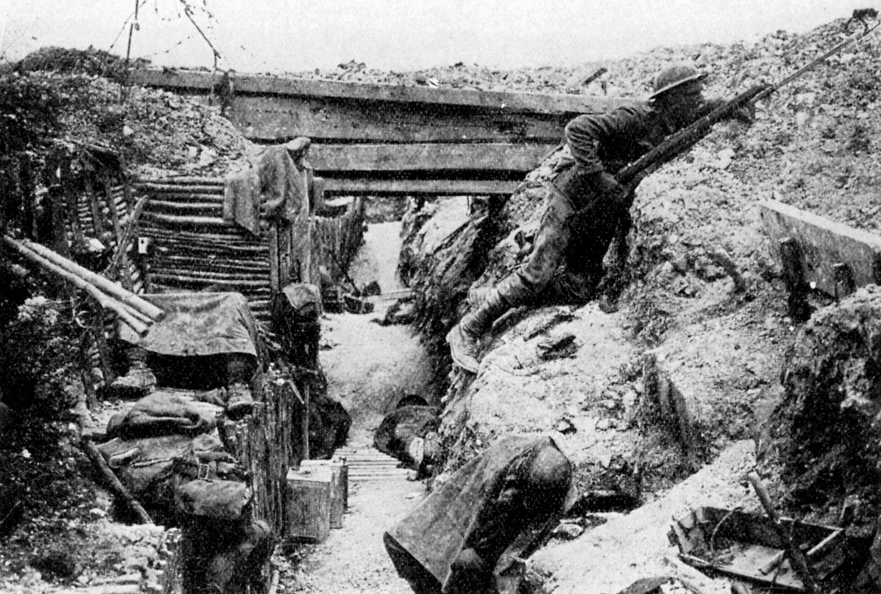 Frontvonal Ovillersnél, Somme-i csata, Picardie, Franciaország, 1916. július 1935. alkotó: Unbekannt