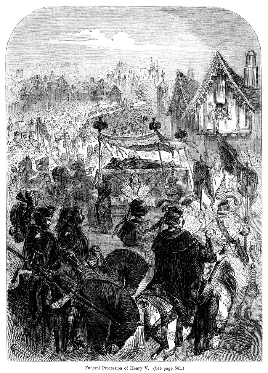 V. Henrik temetési menete, 1422 alkotó: Unbekannt