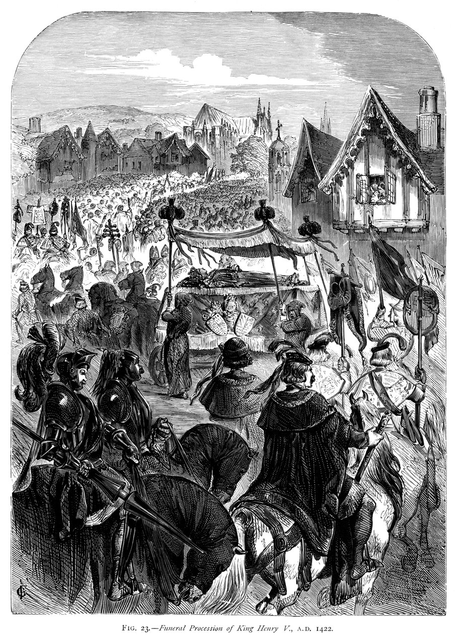 V. Henrik temetési menete, 1422 alkotó: Unbekannt
