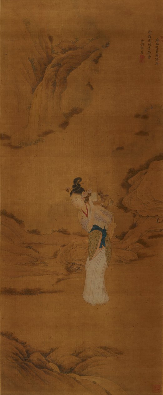 Magu istennő virágkosárral, Qing-dinasztia 1645-1911 alkotó: Unbekannt