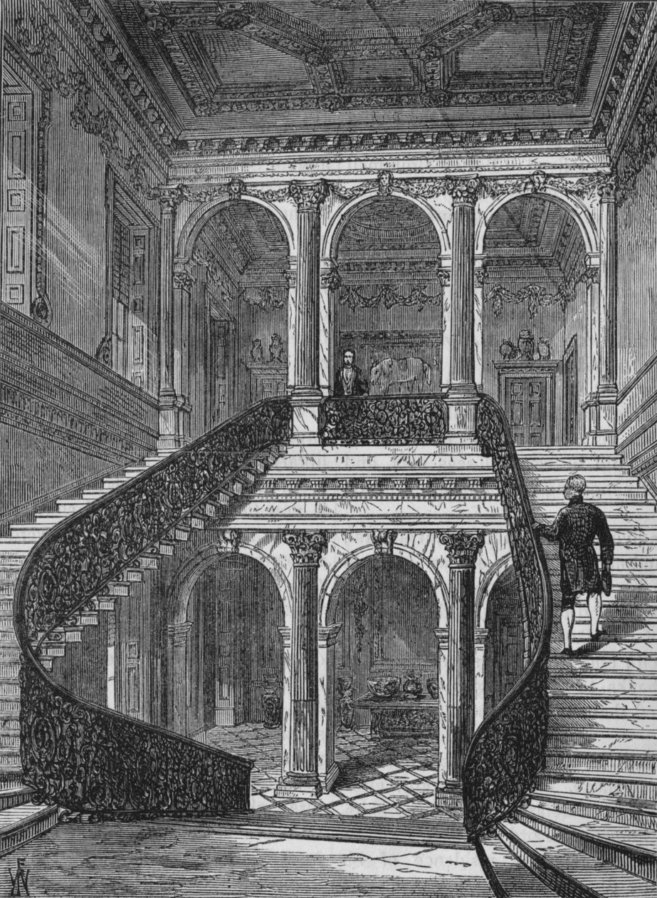 A nagy lépcsőház, Chesterfield House, Mayfair, Westminster, London, c1875 1878 alkotó: Unbekannt