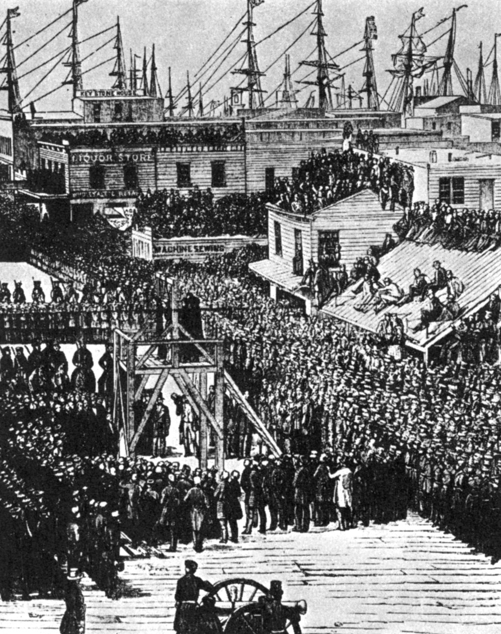 Hetherington és Brace felakasztása, San Francisco, 1856. július 29., 1954 alkotó: Unbekannt