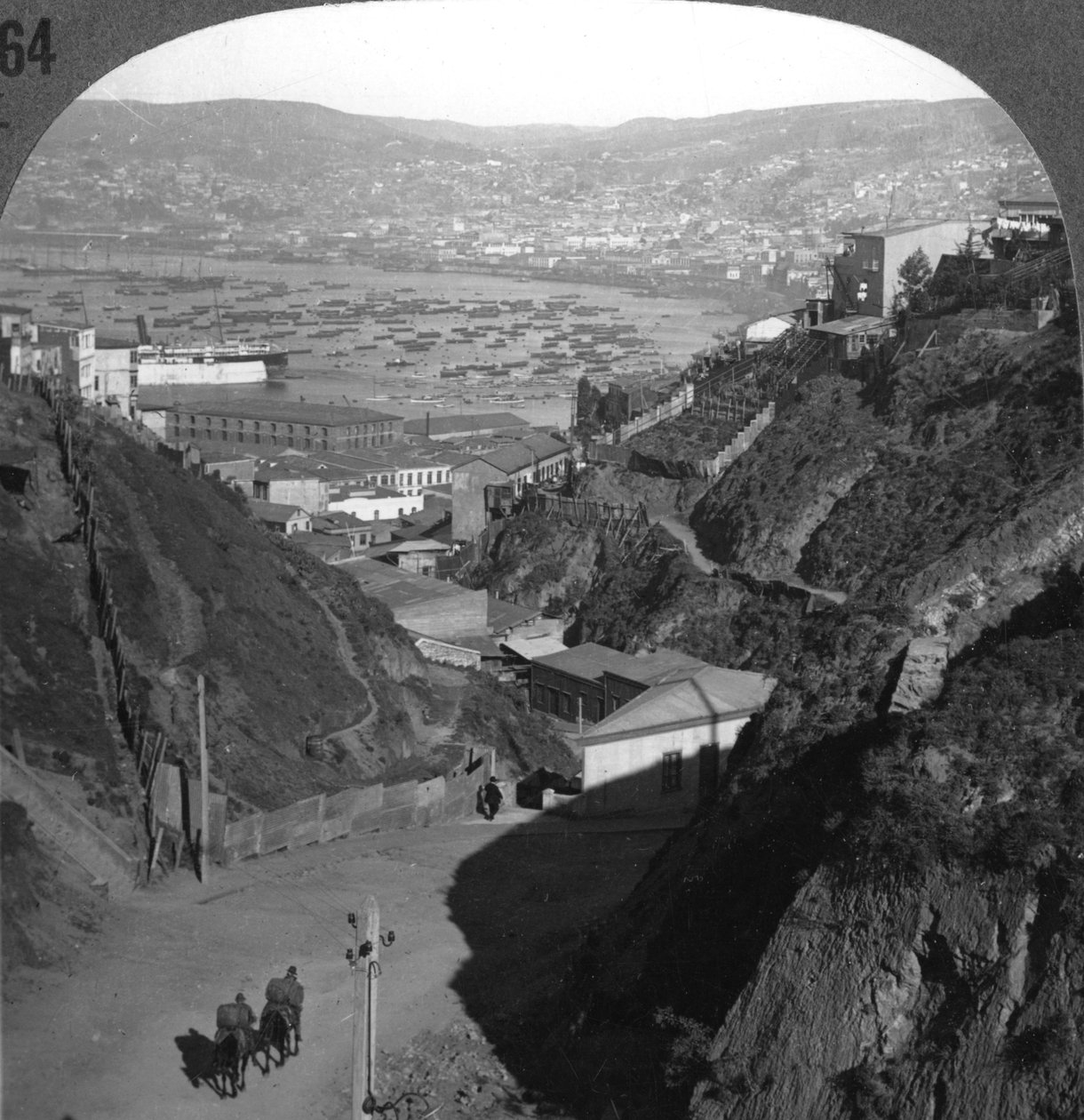 Valparaiso kikötője és városa, Chile, 1900-as évek alkotó: Unbekannt