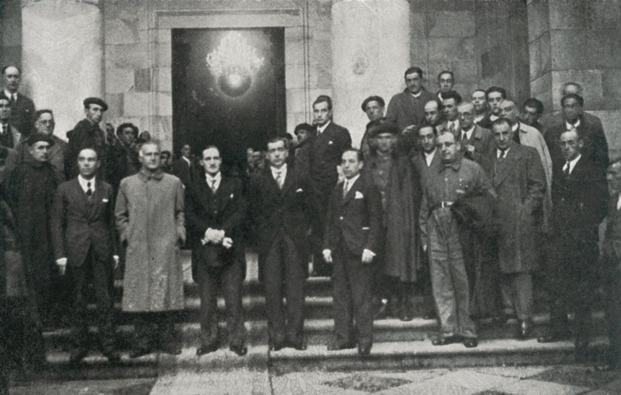 A baszk kormány (vagy legendás) feje Jose Antonio Aguirre és a kormány tagjai, Barcelona. Jubert Figueras Magánalapítvány. alkotó: Unbekannt