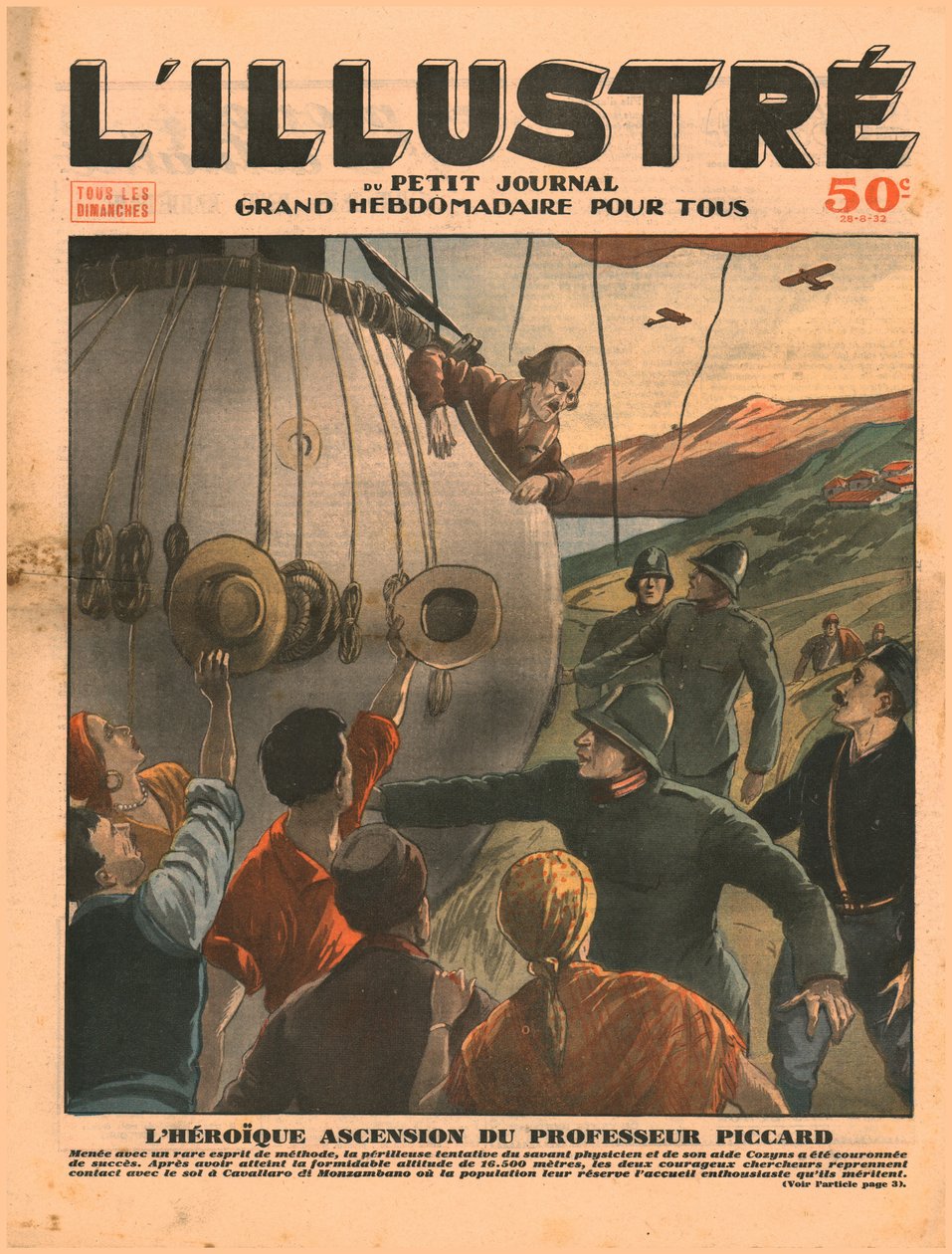 Piccard professzor hősies felemelkedése, 1932. alkotó: Unbekannt