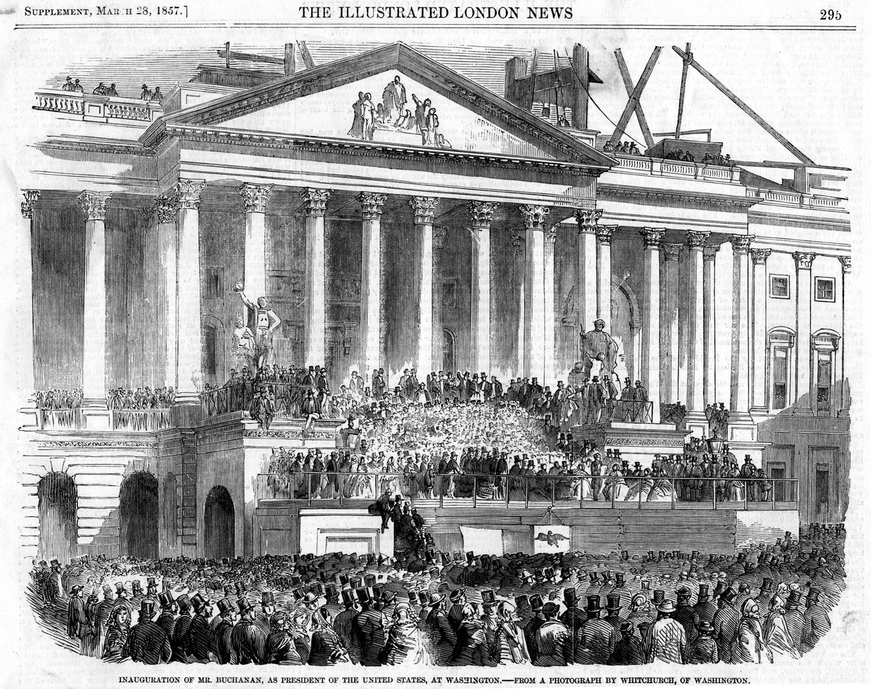 James Buchanan elnökké avatása Washingtonban, 1857 alkotó: Unbekannt