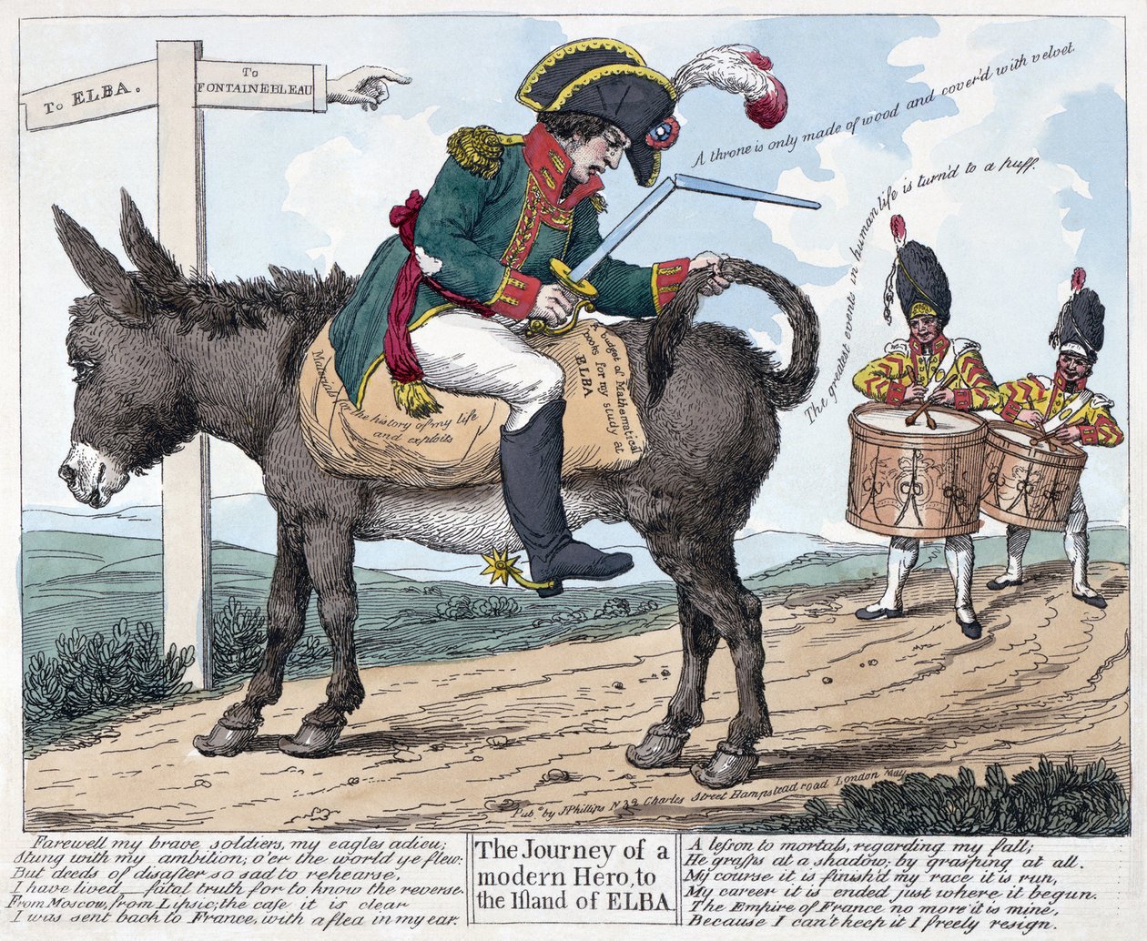 Egy modern hős utazása Elba szigetére, 1814 alkotó: Unbekannt