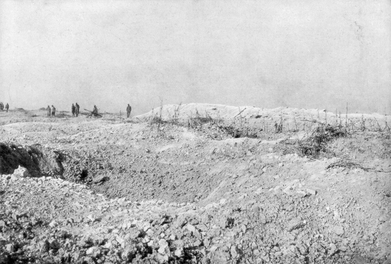 Mort-Homme tája, Verdun, Franciaország, Első világháború, 1917 alkotó: Unbekannt