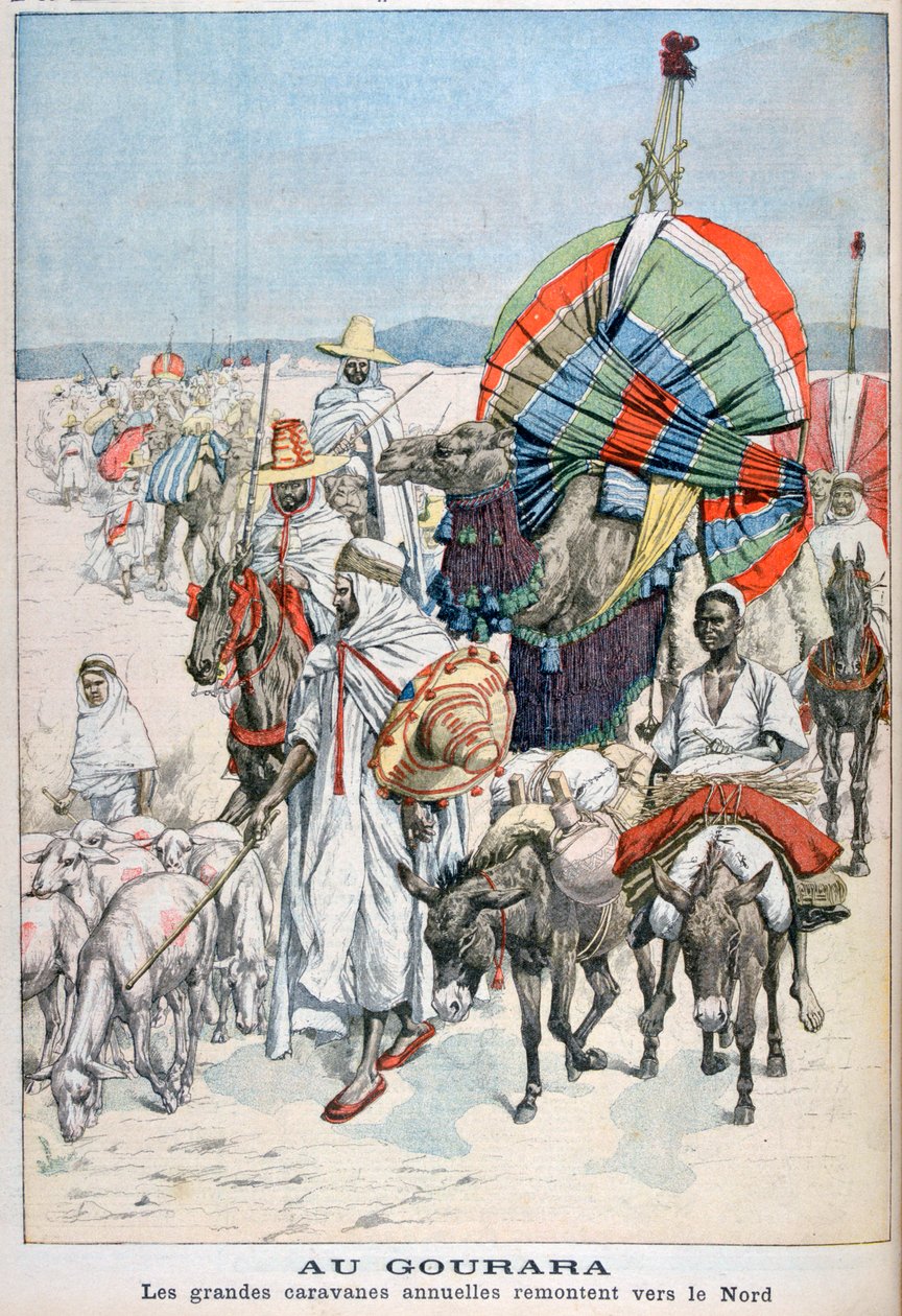 A nagy éves karavánok észak felé tartanak, Gourara, Algéria, 1903 alkotó: Unbekannt