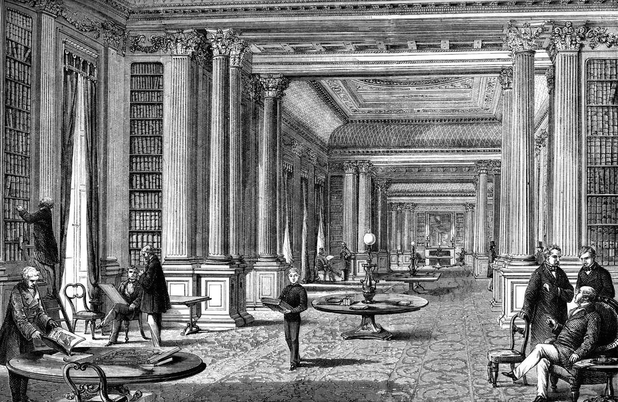 A Reform Club könyvtára, London, 1891 alkotó: Unbekannt
