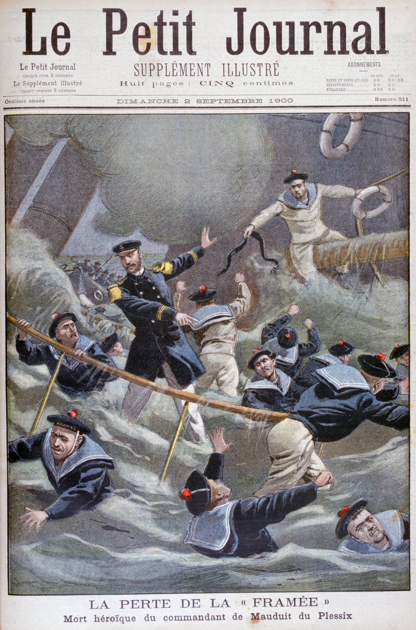 A Framee francia romboló elvesztése, 1900 alkotó: Unbekannt