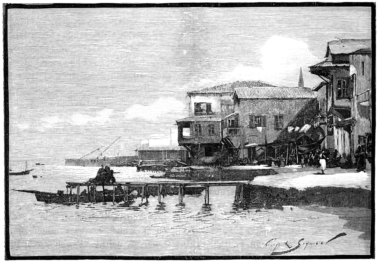 A kikötő, Larnaca, Ciprus, 1900 alkotó: Unbekannt