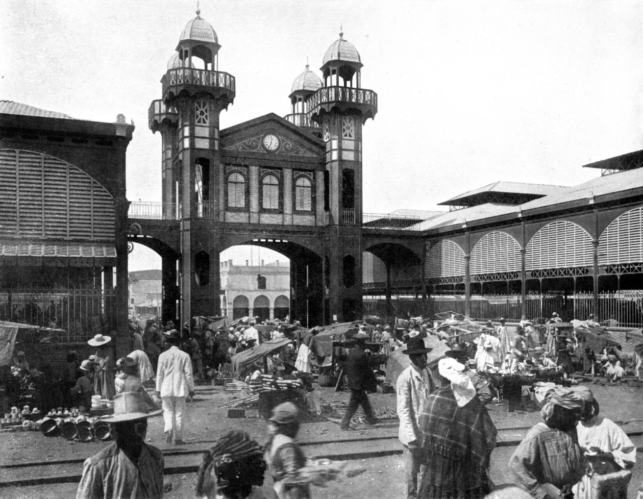 A piac, Port-au-Prince, Haiti, 1926 alkotó: Unbekannt