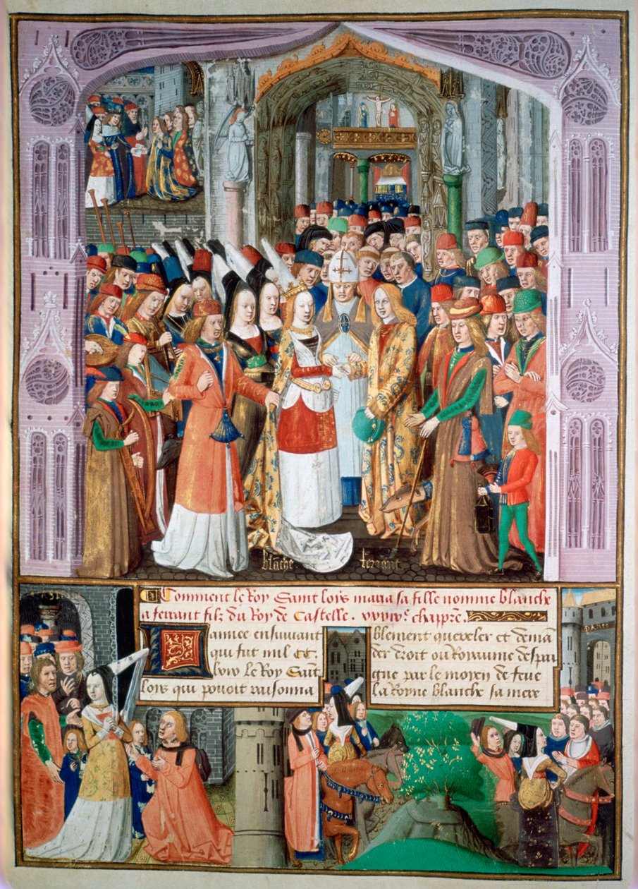 Blanche és Fernando házassága, 1269, 15. század alkotó: Unbekannt