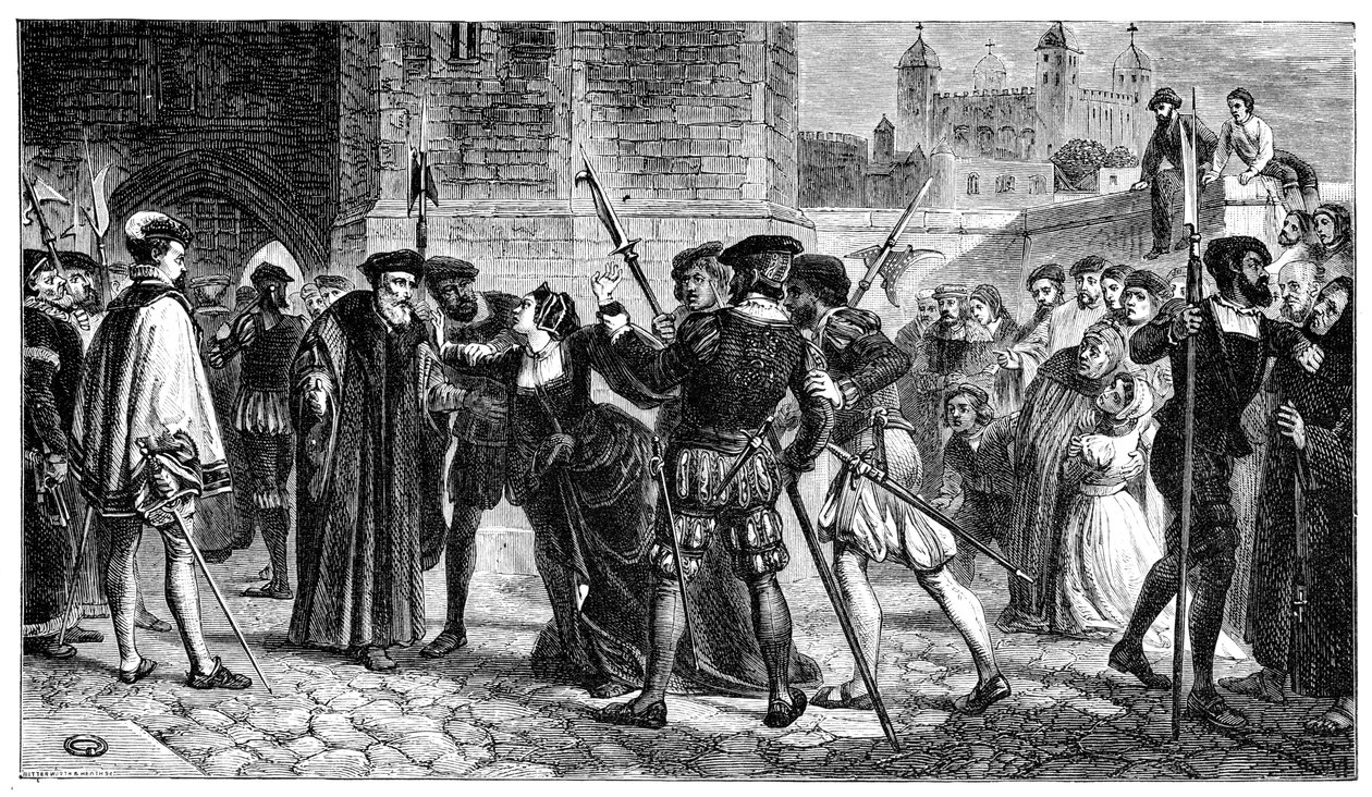 Sir Thomas More 1478-1535 és lánya, Margaret találkozása, XIX. alkotó: Unbekannt