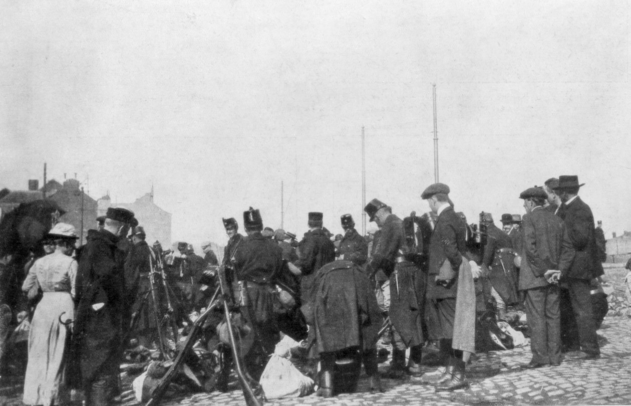 Mozgósítás a belgiumi Liege védelmére, 1914. július 31 alkotó: Unbekannt