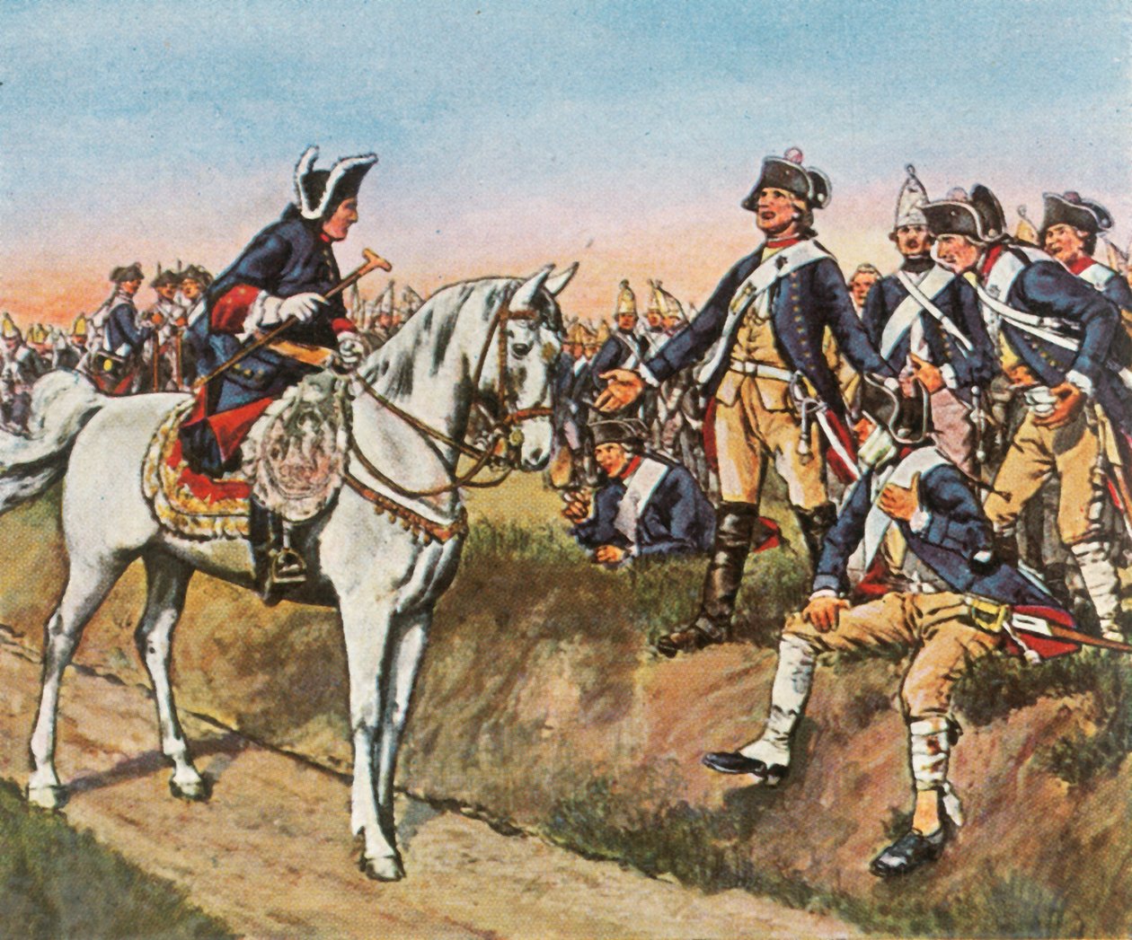 A hochkirchi támadás utáni reggelen, 1758. október 14-én, 1936. alkotó: Unbekannt