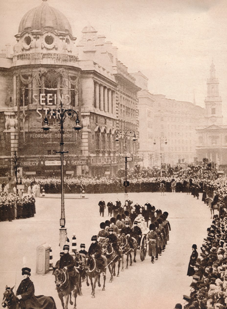 Georges király megindító egyszerűsége az utolsó londoni útján, 1936-ban alkotó: Unbekannt