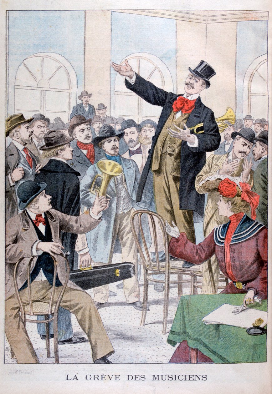 A zenészek sztrájkolnak, 1902 alkotó: Unbekannt