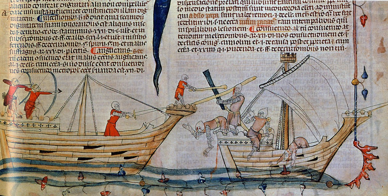 A tengeri csata, 1340 körül alkotó: Unbekannt