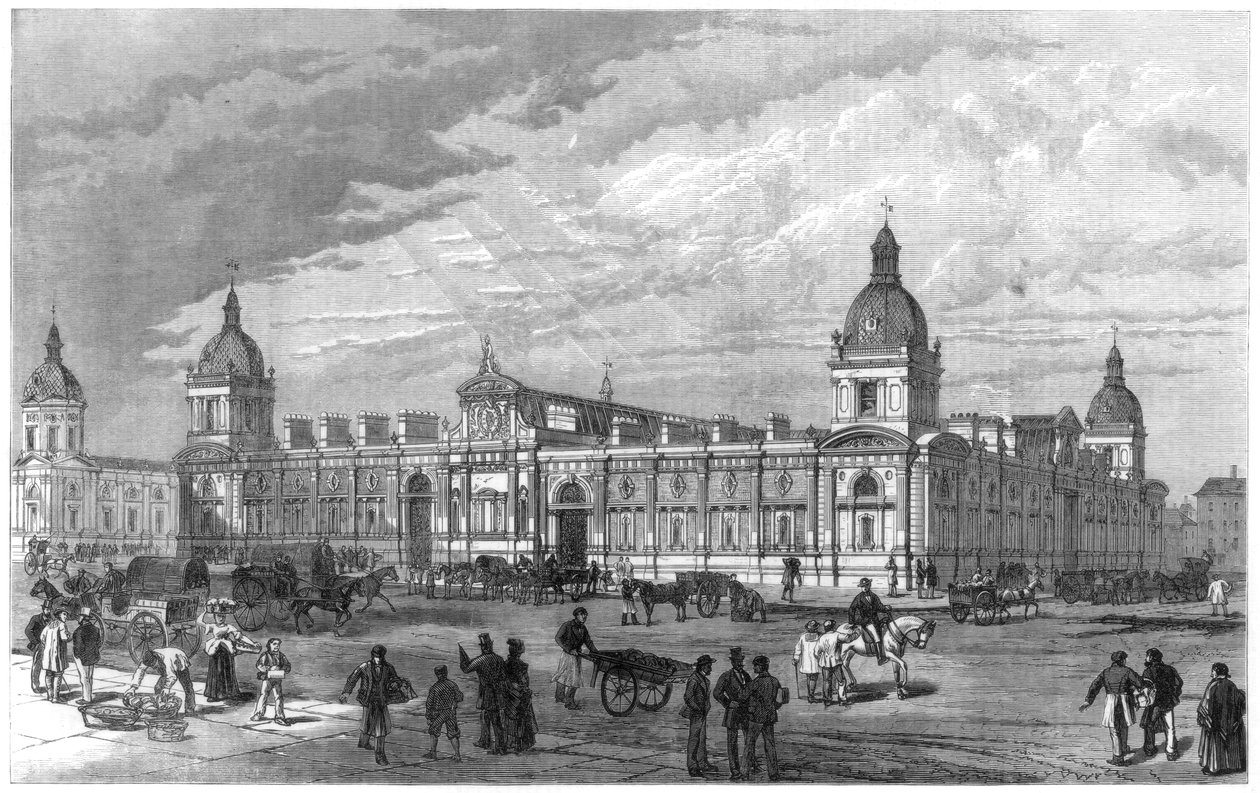 Az új Metropolitan Poultry Market, Smithfield, London, 1875 alkotó: Unbekannt