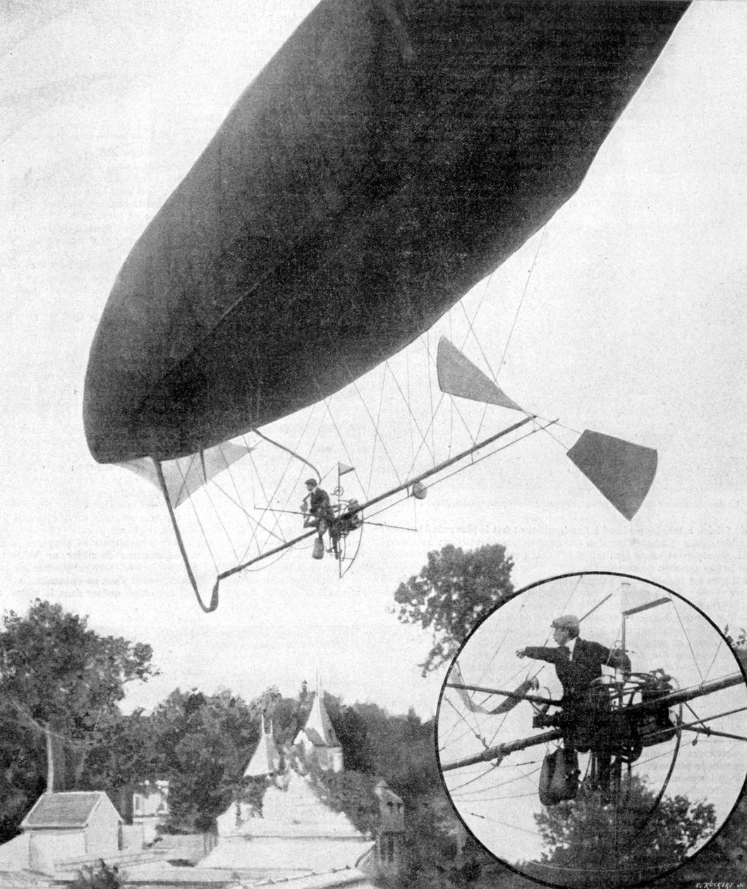 Alberto Santos-Dumont új léghajója, 1900. szeptember 30 alkotó: Unbekannt