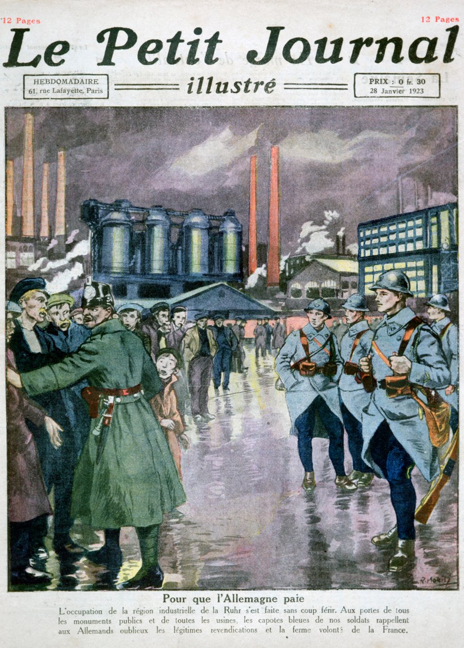 A Ruhr-vidék francia és belga csapatok általi megszállása, 1923 alkotó: Unbekannt