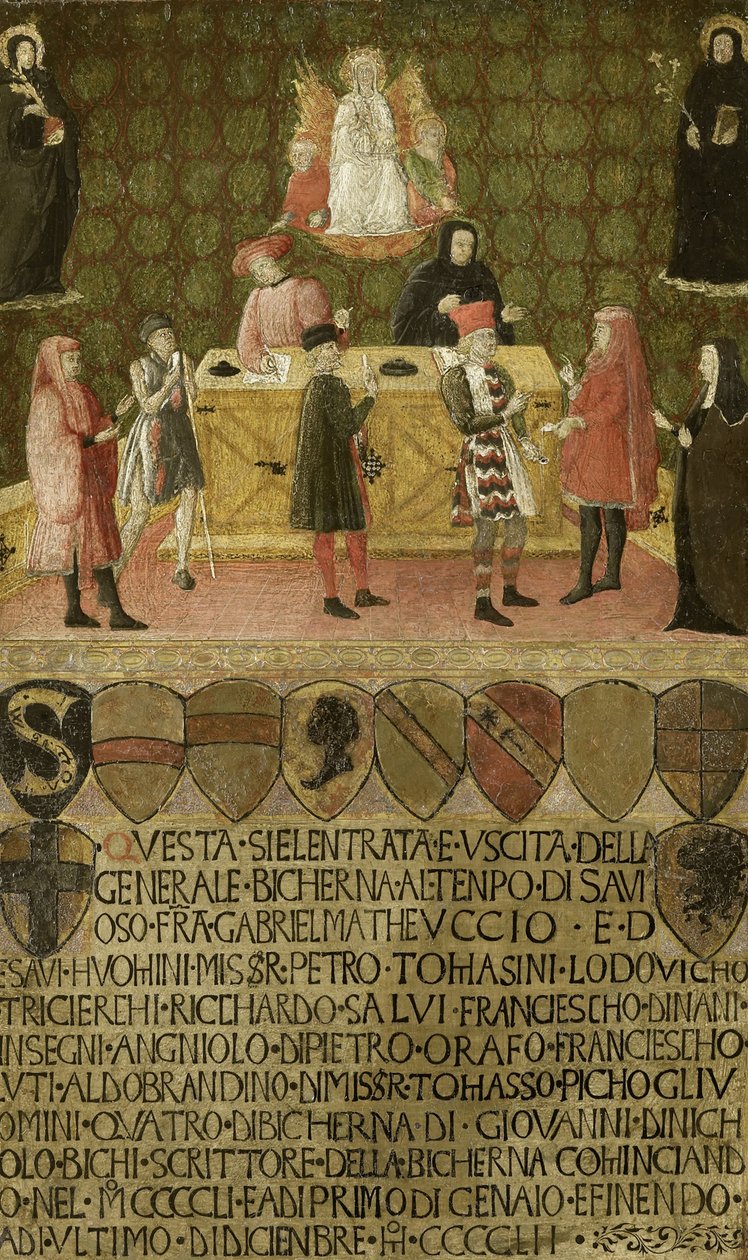 A sienai Biccherna adószedő hivatala, 1451-1452 alkotó: Unbekannt