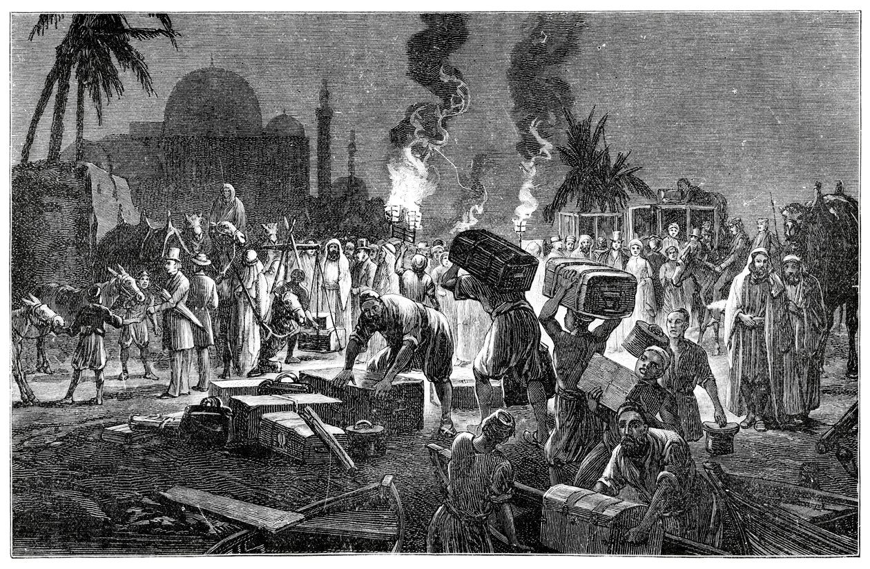 Szárazföldi útvonal, Boulak, Egyiptom, 1900 alkotó: Unbekannt
