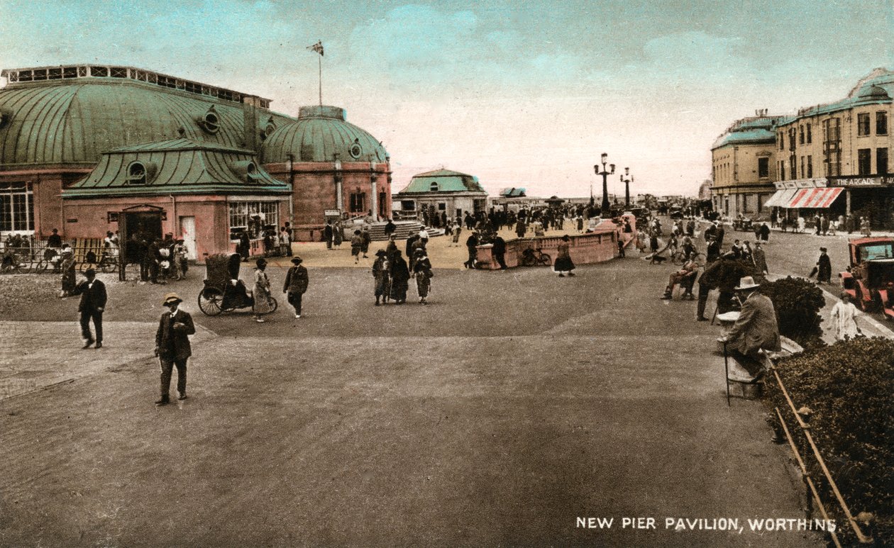A pavilon a mólón, Worthing, West Sussex, XX. század eleje alkotó: Unbekannt