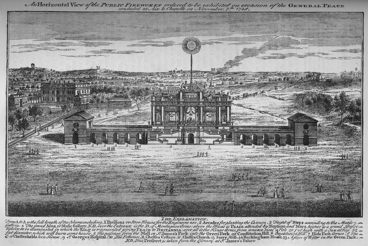 A béke öröme a Green Parkban, Westminster, London, 1748 1878 alkotó: Unbekannt