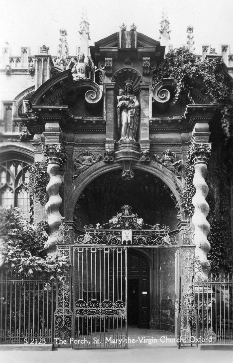A Szűz Mária templom tornáca, Oxford, Oxfordshire, XX. század eleje alkotó: Unbekannt