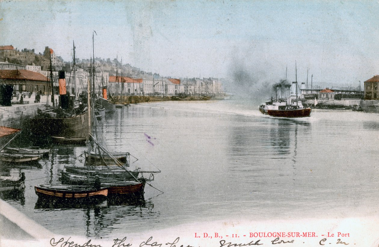 Boulogne-i kikötő, Franciaország, 1904 alkotó: Unbekannt
