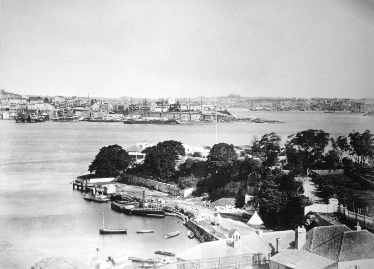 A rakpart, Sydney, Új-Dél-Wales, Ausztrália, 1870-1880 alkotó: Unbekannt
