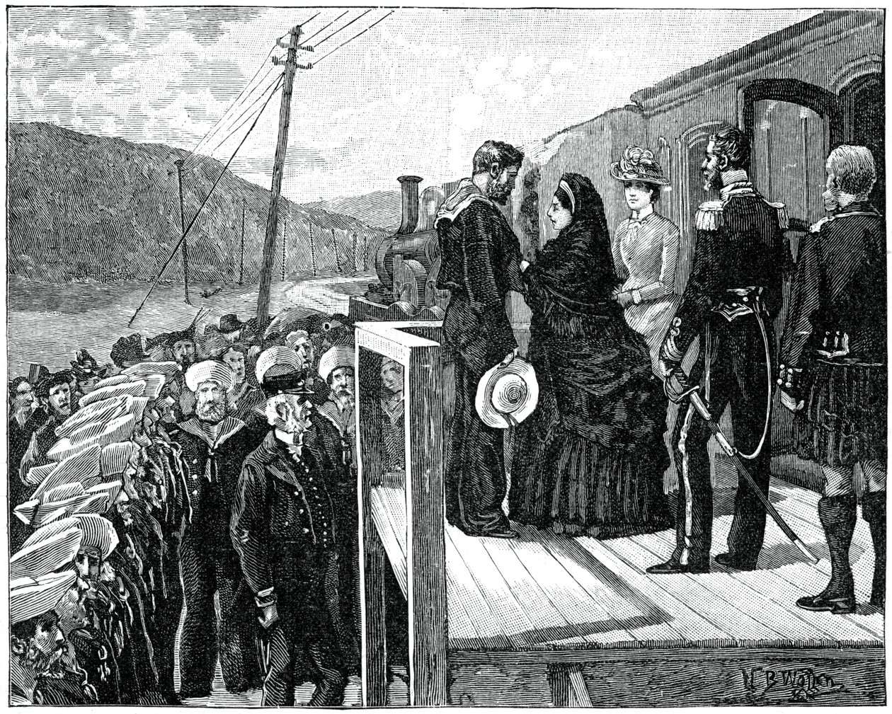 A királynő Albert-érmet ad át George Oatley parti őrnek, 19. század vége, 1900 alkotó: Unbekannt