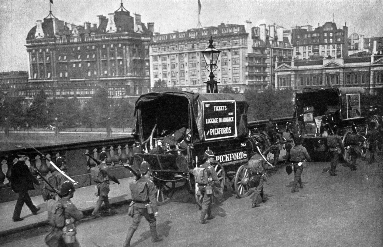 Az 1911-es vasúti sztrájk, London, 1920 alkotó: Unbekannt