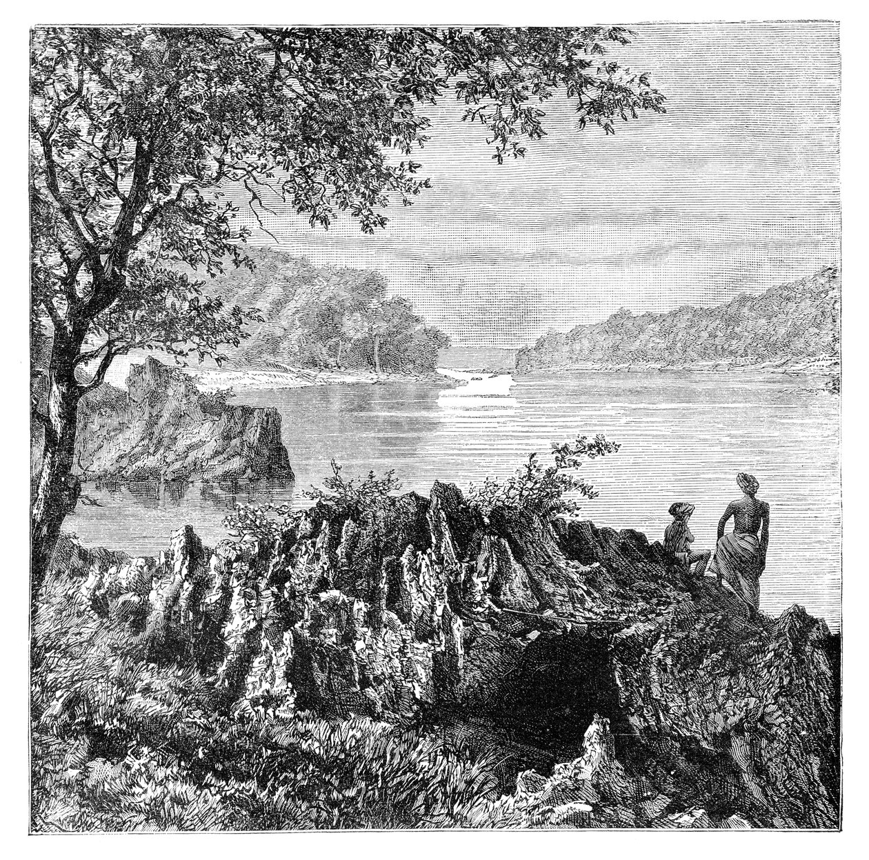 A Salwen folyó Moulmein felett, Mianmarban, 1895 alkotó: Unbekannt