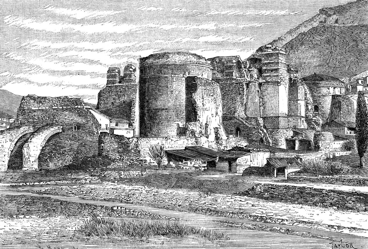 A bazilika romjai Pergamonban, Törökországban, 1895 alkotó: Unbekannt