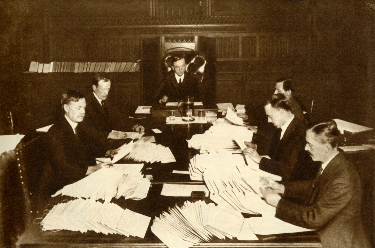 A jelenet a Lord Chancellors irodájában... Általános választás, 1923, 1935. alkotó: Unbekannt