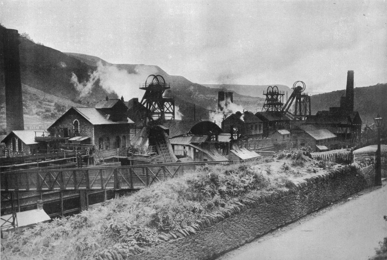 A széncsapás jelenete: Egy tipikus dél-walesi kabátbánya, 1915 alkotó: Unbekannt