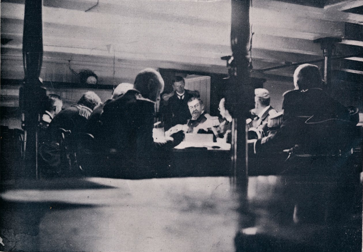 A jelenet a Győzelemről a hadbíróság alatt, 1906 alkotó: Unbekannt