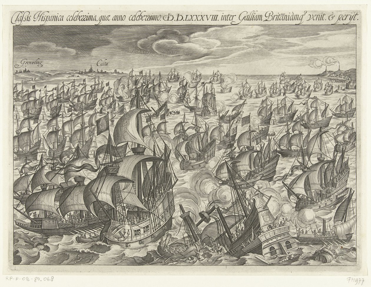 A Spanyol Armada elsüllyedése 1588-ban, 1601-ben alkotó: Unbekannt