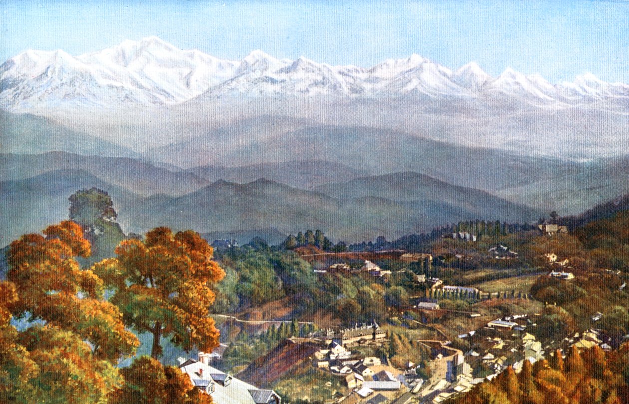 Havazás Jalapaharból, Darjeelingből, Indiából, a XX. század elején alkotó: Unbekannt