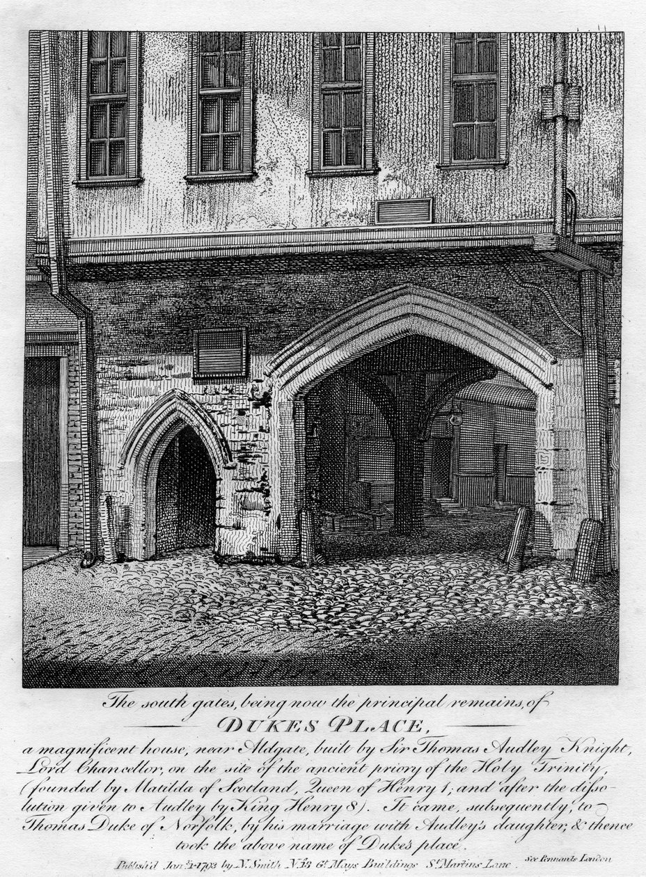 A déli kapuk, a Dukes Place, Aldgate közelében, London, 1793 alkotó: Unbekannt