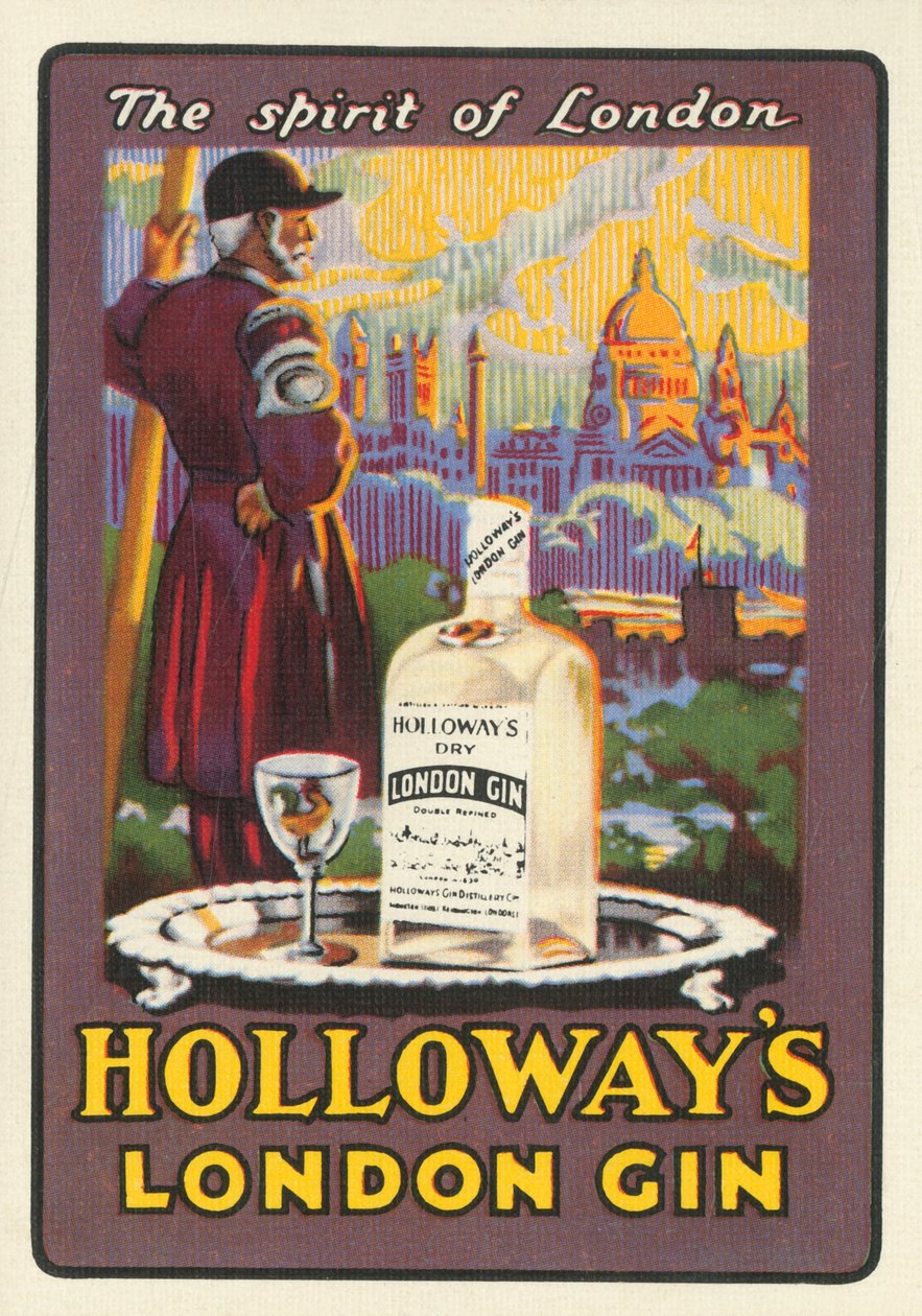 London szelleme – Holloways London Gin, 1930-as évek. alkotó: Unbekannt